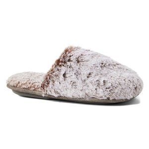 Gray Faux Fur Slipper Cuddl Duds